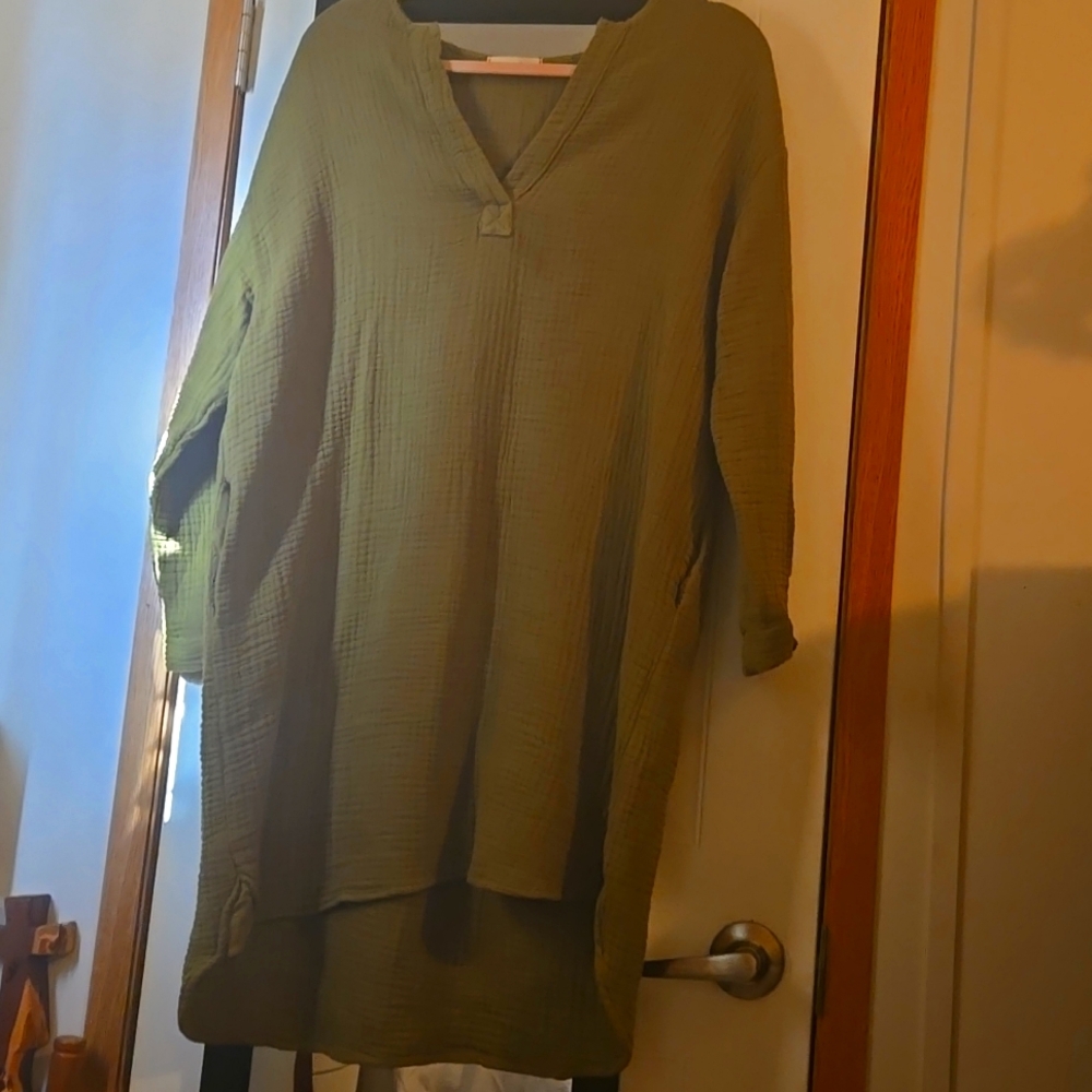 Stark olive green gauge dress size Large
